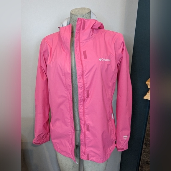Columbia Waterproof Hooded Jacket pink women's size M - Picture 12 of 17